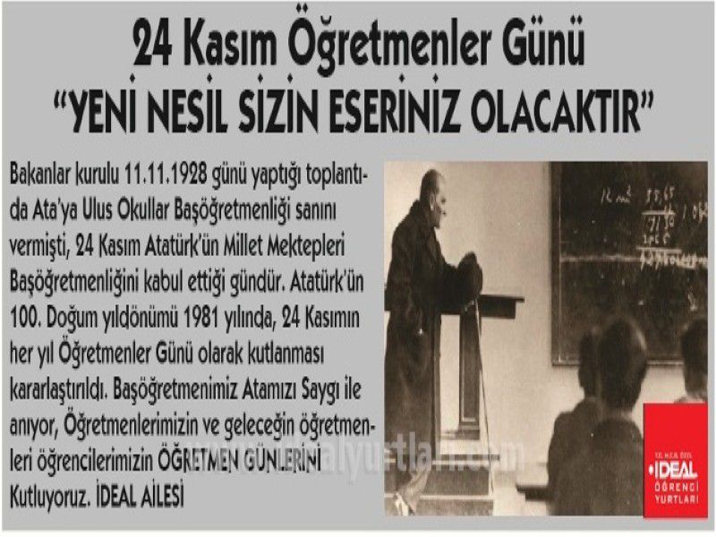 Yeni Nesil Sizin Eseriniz Olacaktır