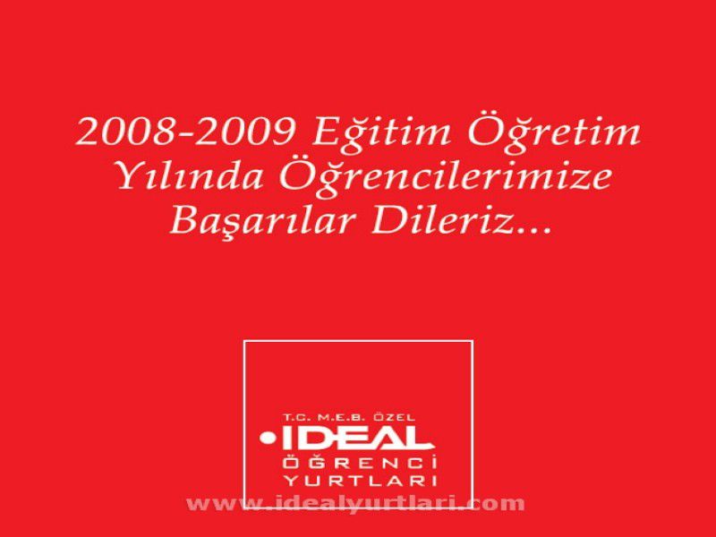 2008-2009 Yılında Öğrencilerimize Başarılar Dileriz