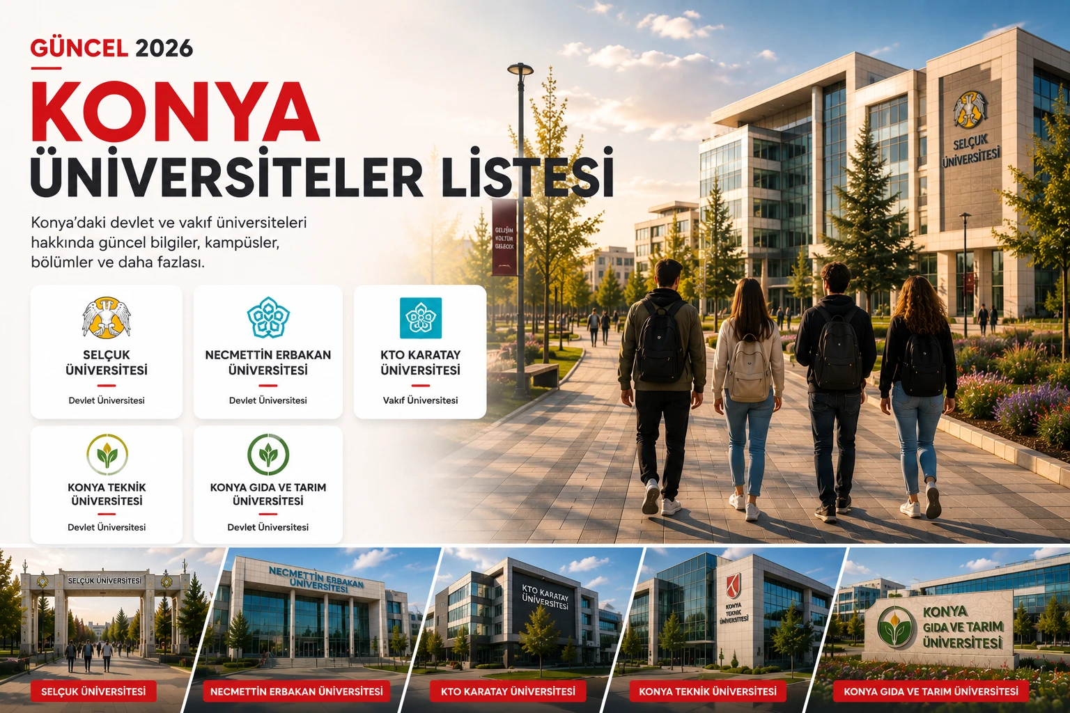 Güncel Konya Üniversiteler Listesi 2026